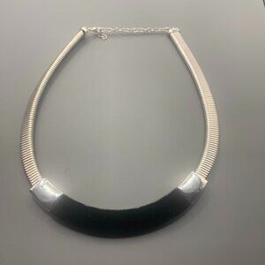 Dana Buchman Silver Tone Omega 9" Necklace